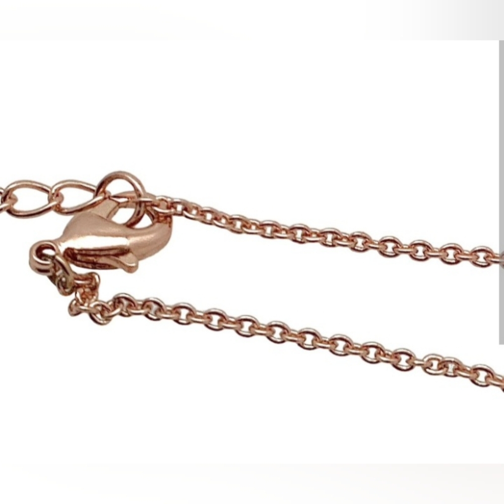 Adore by Swarovski Pink Rose Gold Bracelet Organic Circle Charm W/box - Picture 7 of 11